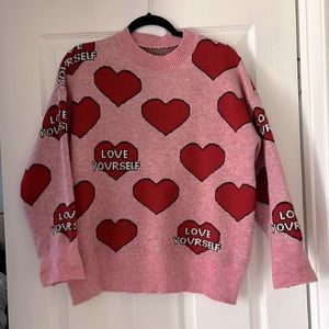 Love yourself heart sweater